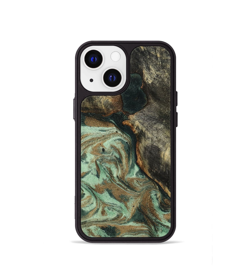iPhone 13 mini Wood Phone Case - Polly (Green, 801996)