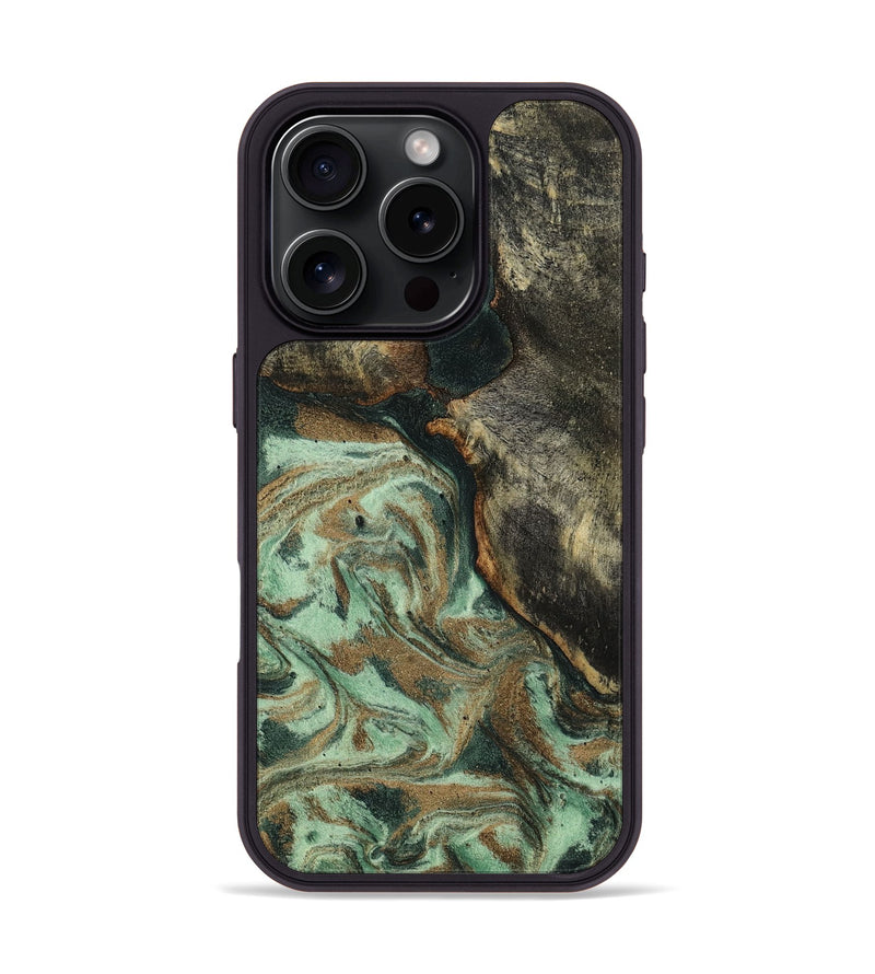 iPhone 16 Pro Wood Phone Case - Polly (Green, 801996)