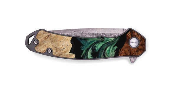 EDC Wood Pocket Knife - Twila (Green, 801997)