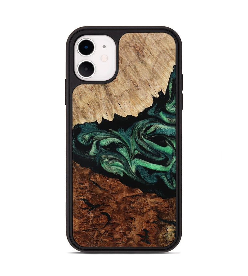 iPhone 11 Wood Phone Case - Twila (Green, 801997)