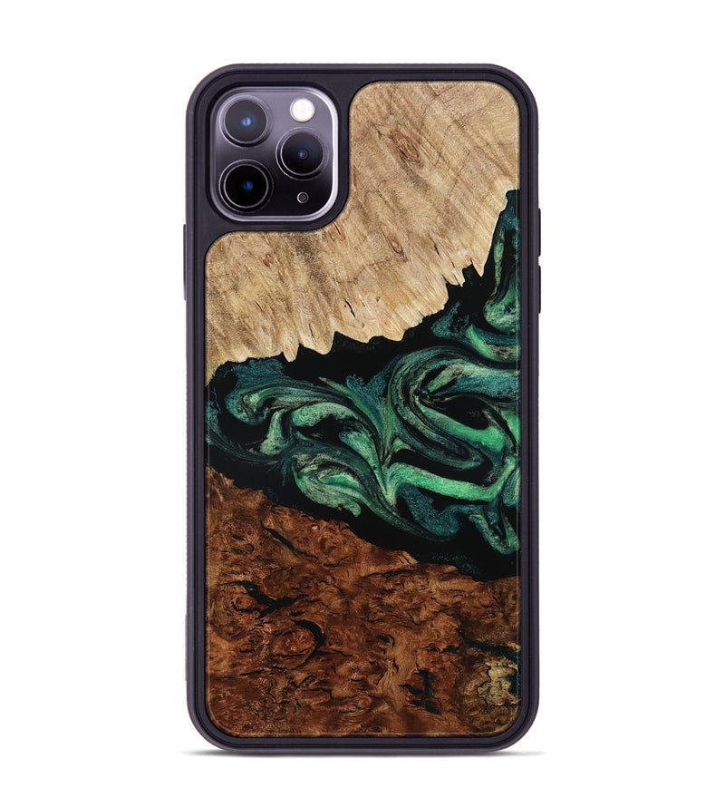 iPhone 11 Pro Max Wood Phone Case - Twila (Green, 801997)