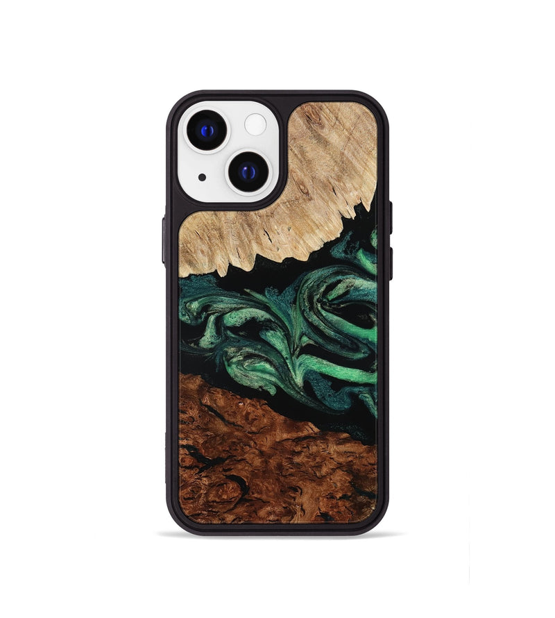 iPhone 13 mini Wood Phone Case - Twila (Green, 801997)