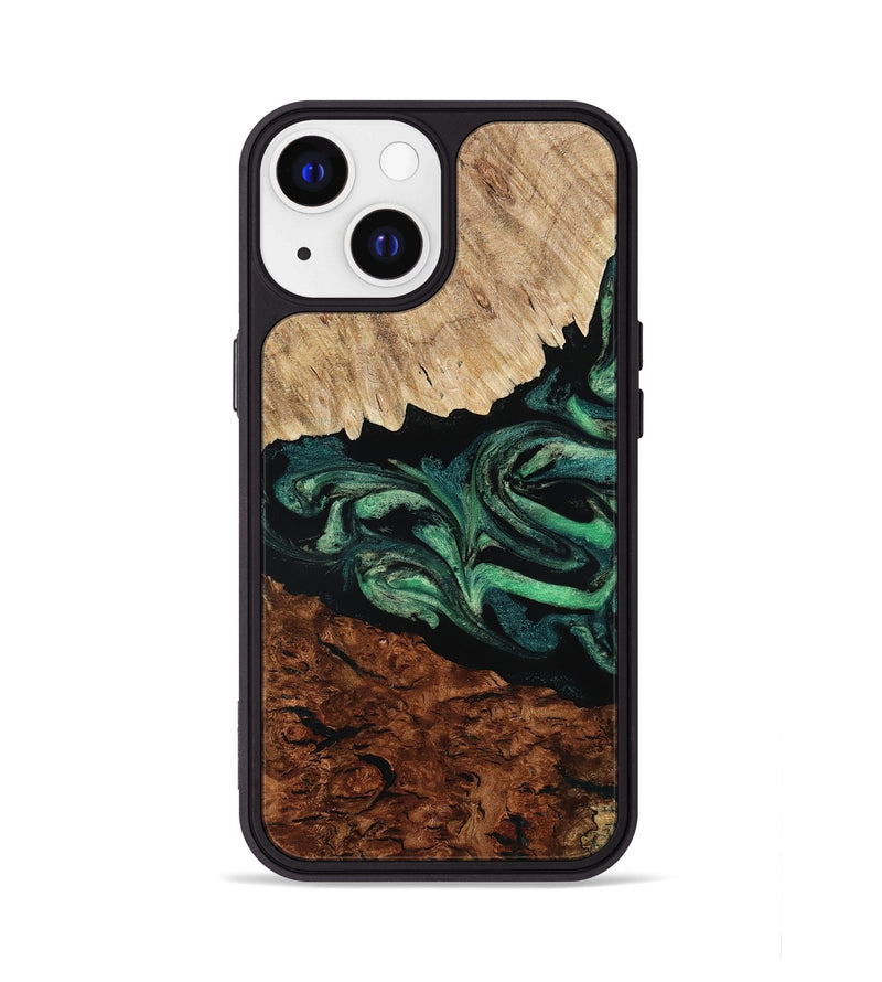 iPhone 13 Wood Phone Case - Twila (Green, 801997)