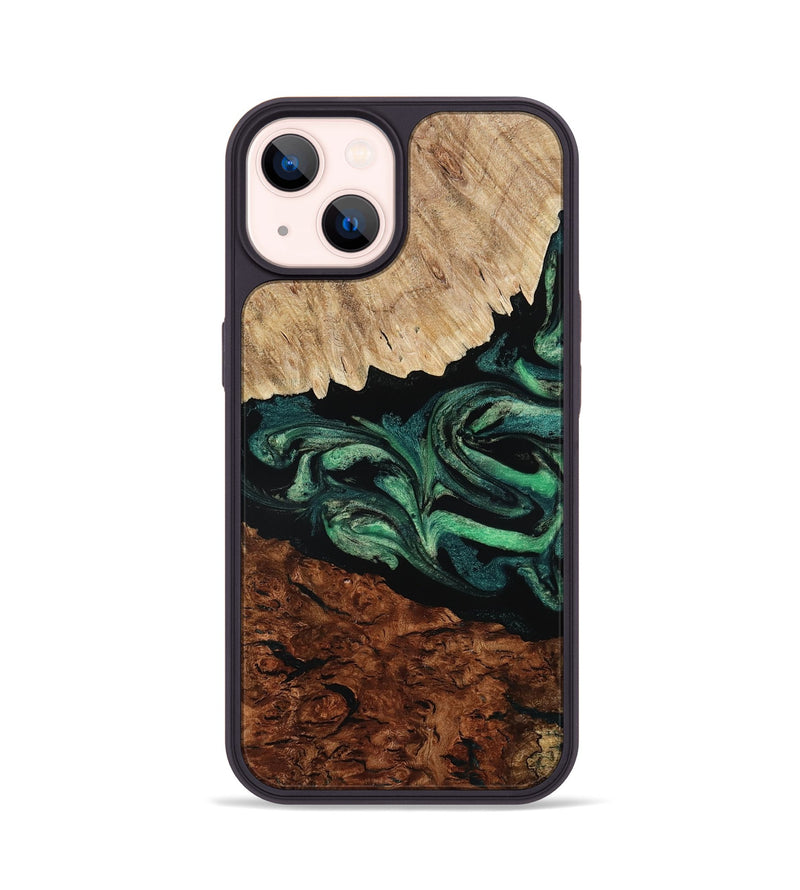 iPhone 14 Wood Phone Case - Twila (Green, 801997)