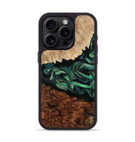 iPhone 15 Pro Wood Phone Case - Twila (Green, 801997)