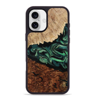 iPhone 16 Plus Wood Phone Case - Twila (Green, 801997)