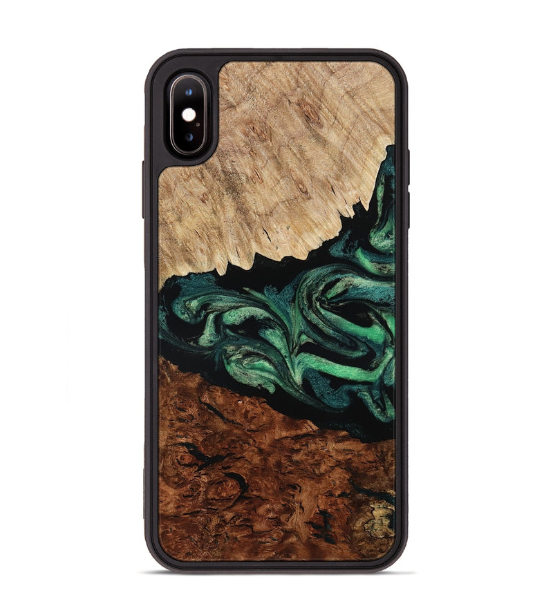 iPhone Xs Max Wood Phone Case - Twila (Green, 801997)