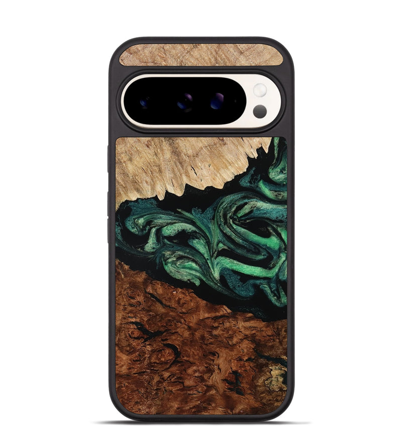 Pixel 9 Wood Phone Case - Twila (Green, 801997)