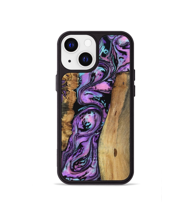 iPhone 13 mini Wood Phone Case - Keily (Purple, 801998)