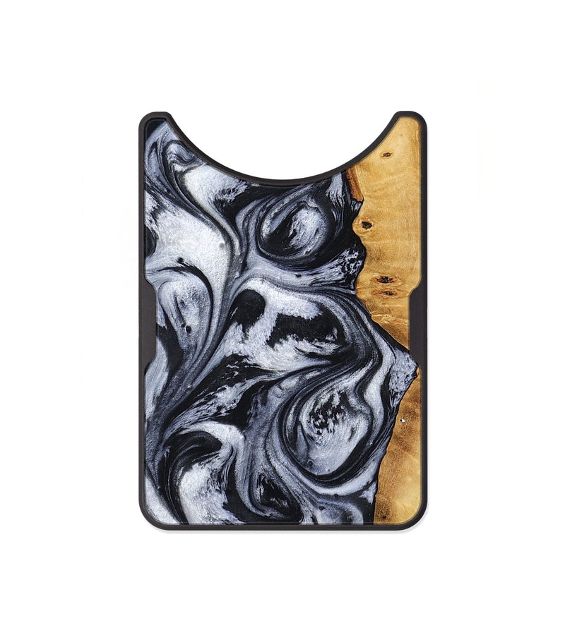 Alloy Wood Wallet - Katlynn (Black & White, 801999)