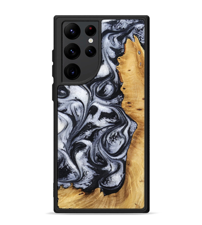 Galaxy S22 Ultra Wood Phone Case - Katlynn (Black & White, 801999)