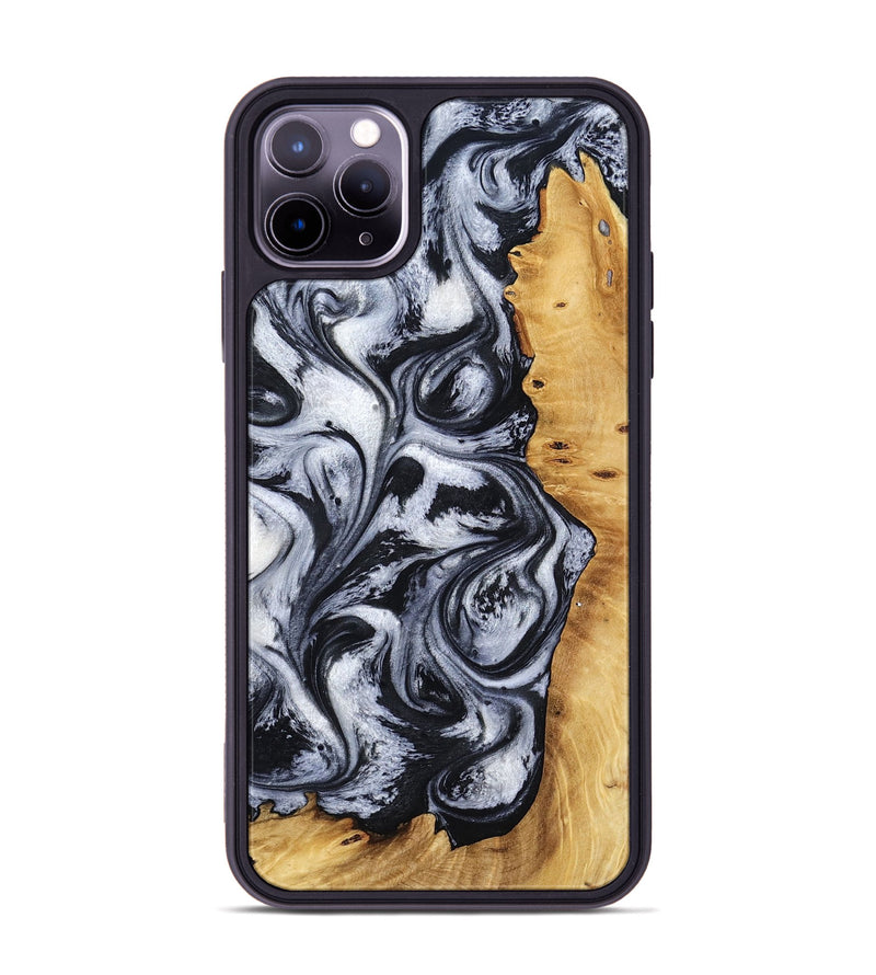 iPhone 11 Pro Max Wood Phone Case - Katlynn (Black & White, 801999)