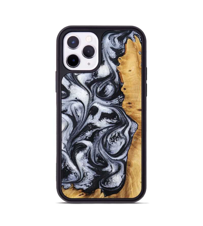 iPhone 11 Pro Wood Phone Case - Katlynn (Black & White, 801999)