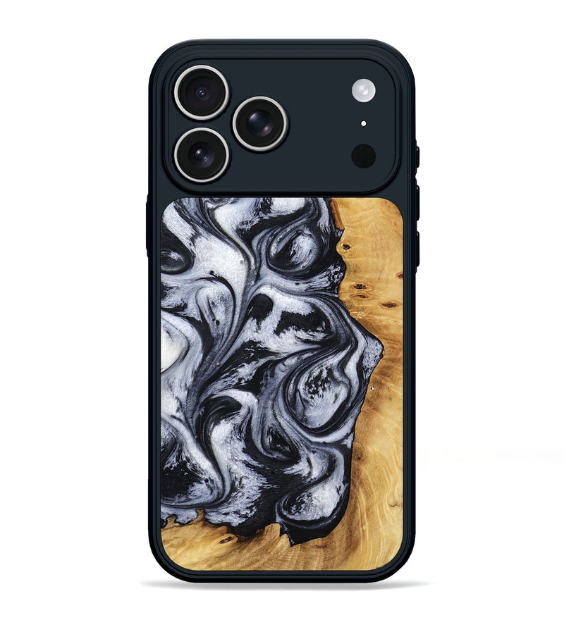iPhone 17 Pro Max Wood Phone Case - Katlynn (Black & White, 801999)