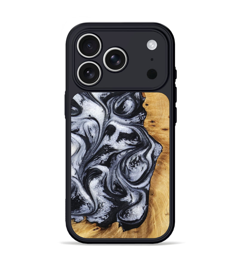 iPhone 17 Pro Wood Phone Case - Katlynn (Black & White, 801999)