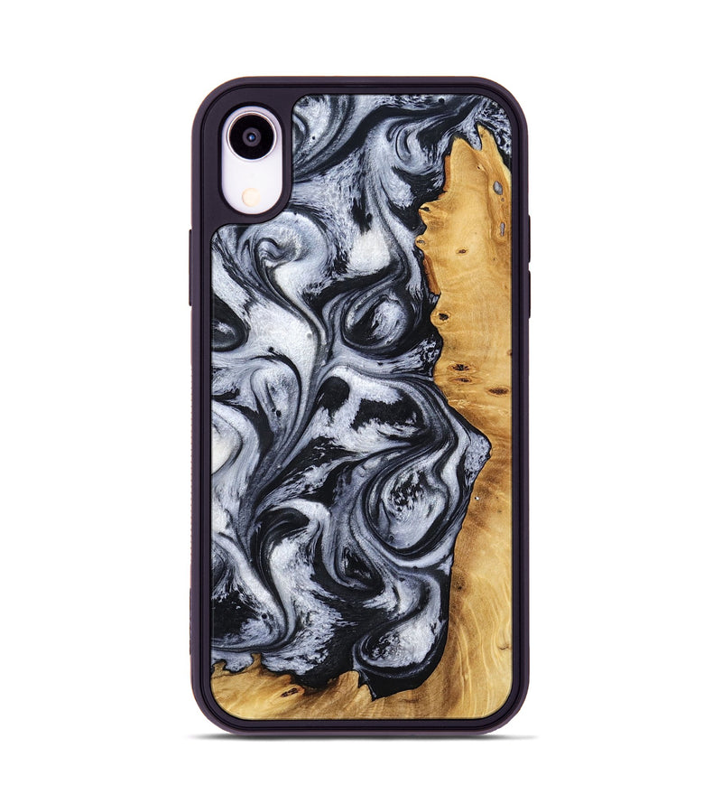 iPhone Xr Wood Phone Case - Katlynn (Black & White, 801999)