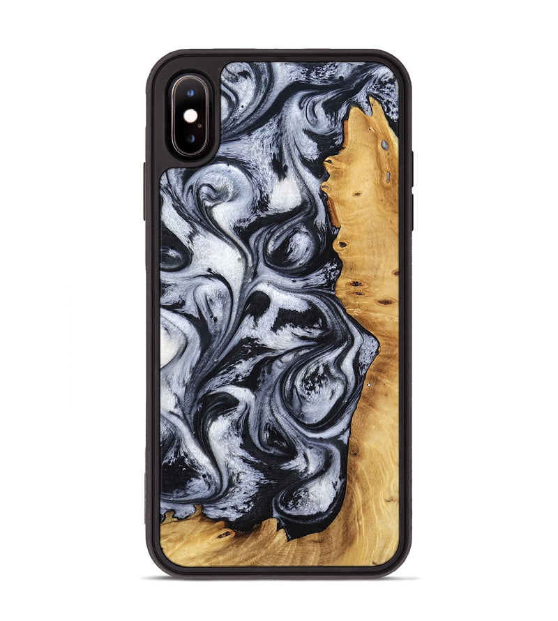 iPhone Xs Max Wood Phone Case - Katlynn (Black & White, 801999)
