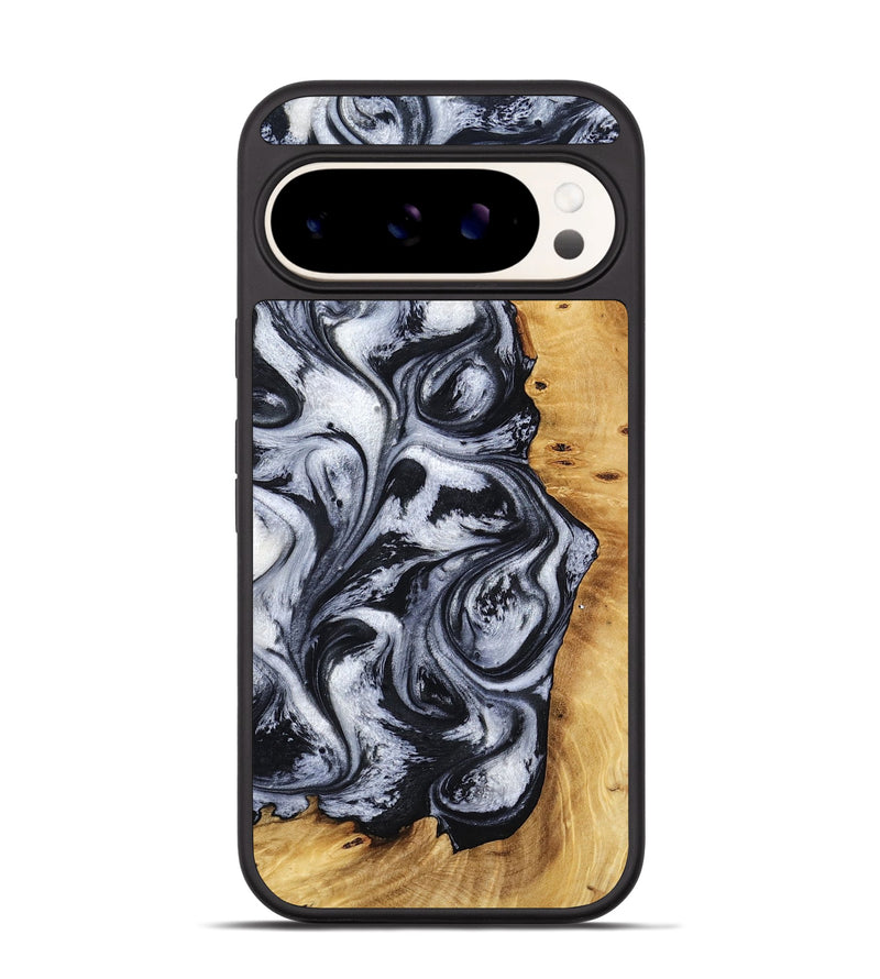 Pixel 9 Pro Wood Phone Case - Katlynn (Black & White, 801999)