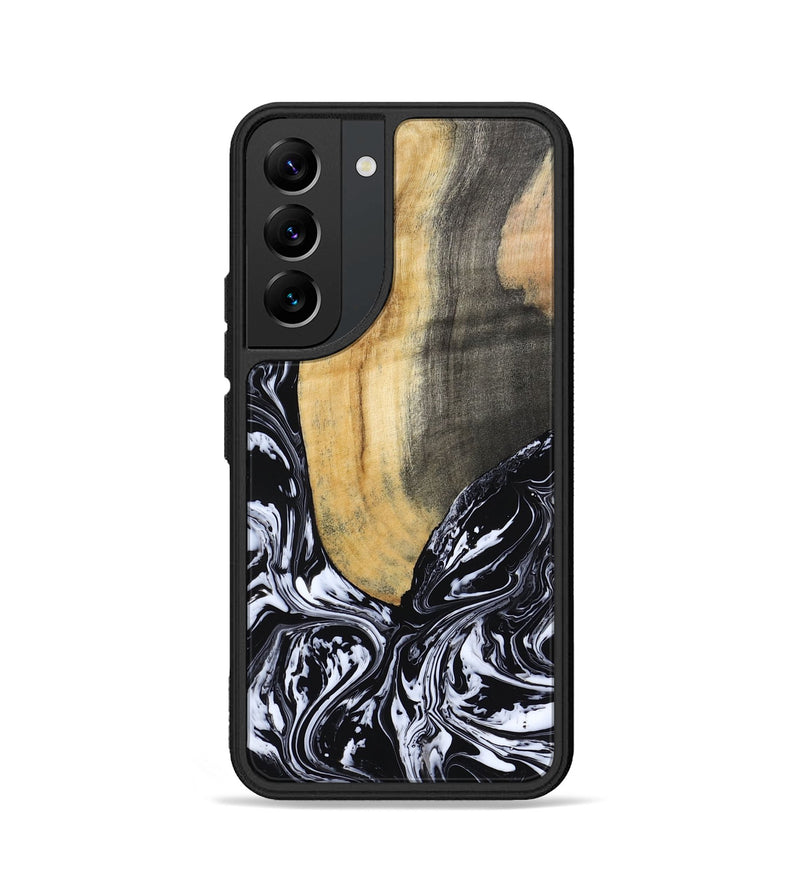Galaxy S22 Wood Phone Case - Curley (Black & White, 802000)