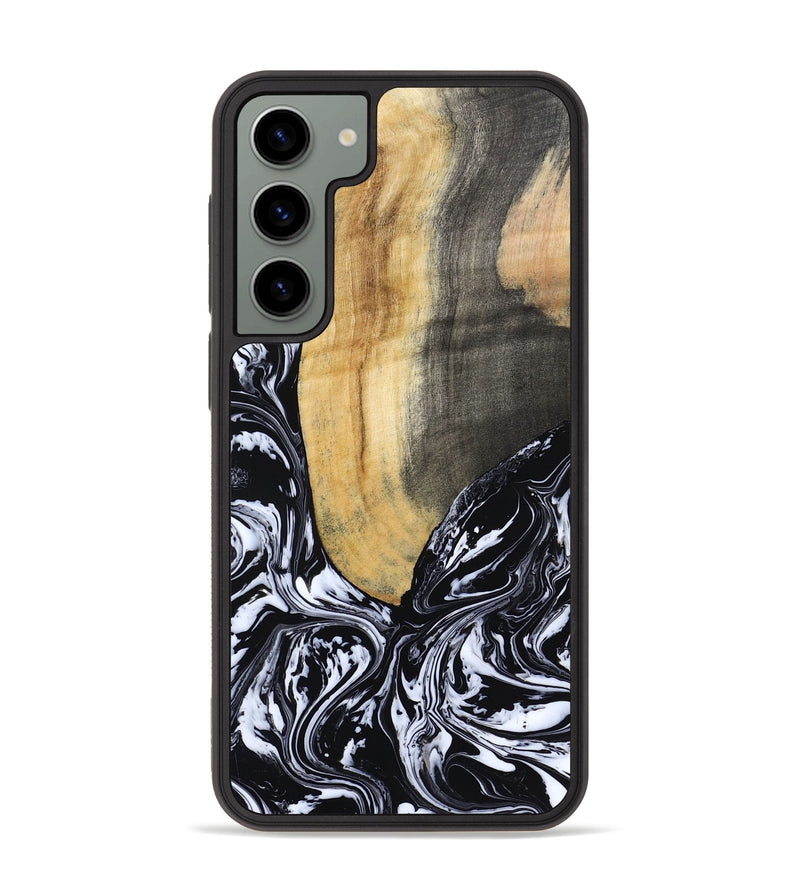 Galaxy S23 Plus Wood Phone Case - Curley (Black & White, 802000)