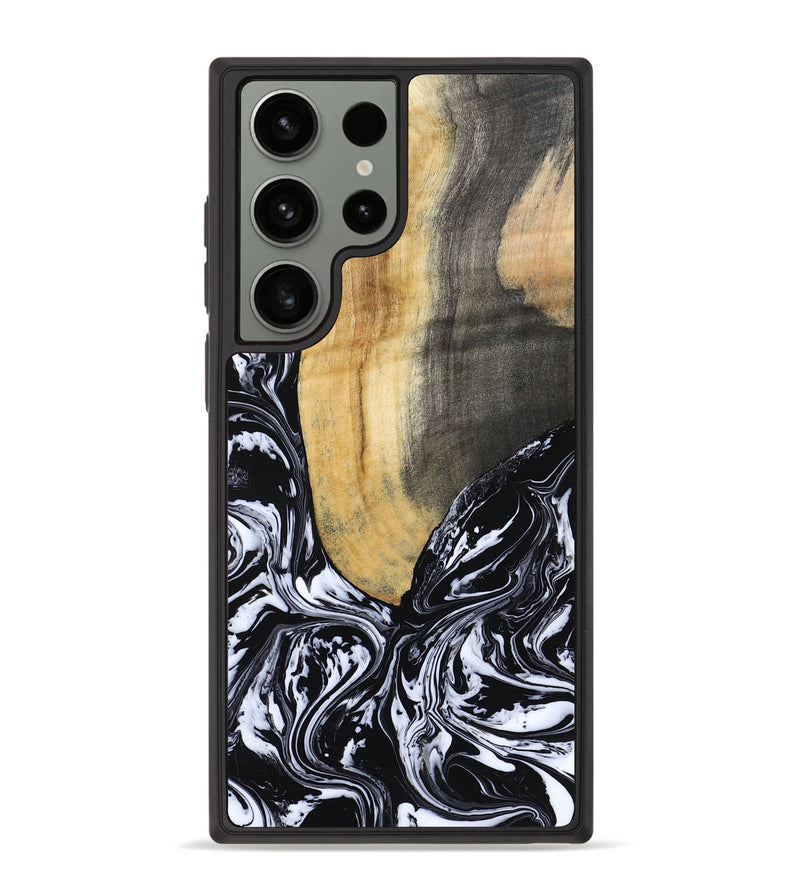 Galaxy S23 Ultra Wood Phone Case - Curley (Black & White, 802000)
