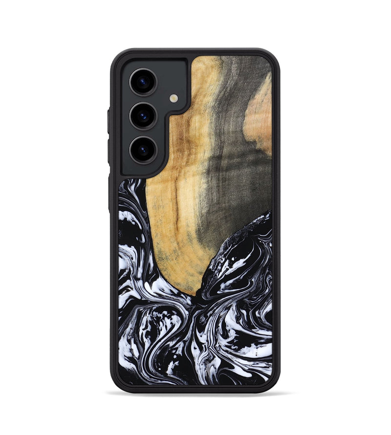 Galaxy S24 Wood Phone Case - Curley (Black & White, 802000)