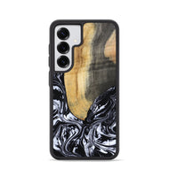 Galaxy S25 Wood Phone Case - Curley (Black & White, 802000)