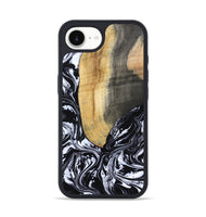 iPhone 16e Wood Phone Case - Curley (Black & White, 802000)