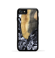 iPhone SE Wood Phone Case - Curley (Black & White, 802000)