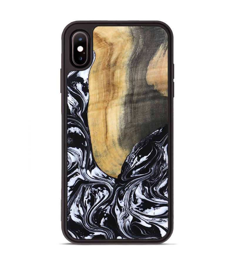 iPhone Xs Max Wood Phone Case - Curley (Black & White, 802000)