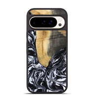 Pixel 9 Pro Wood Phone Case - Curley (Black & White, 802000)