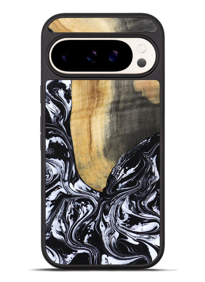 Pixel 9 Pro XL Wood Phone Case - Curley (Black & White, 802000)