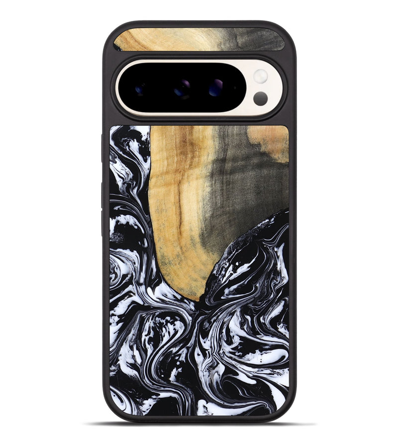 Pixel 9 Pro XL Wood Phone Case - Curley (Black & White, 802000)