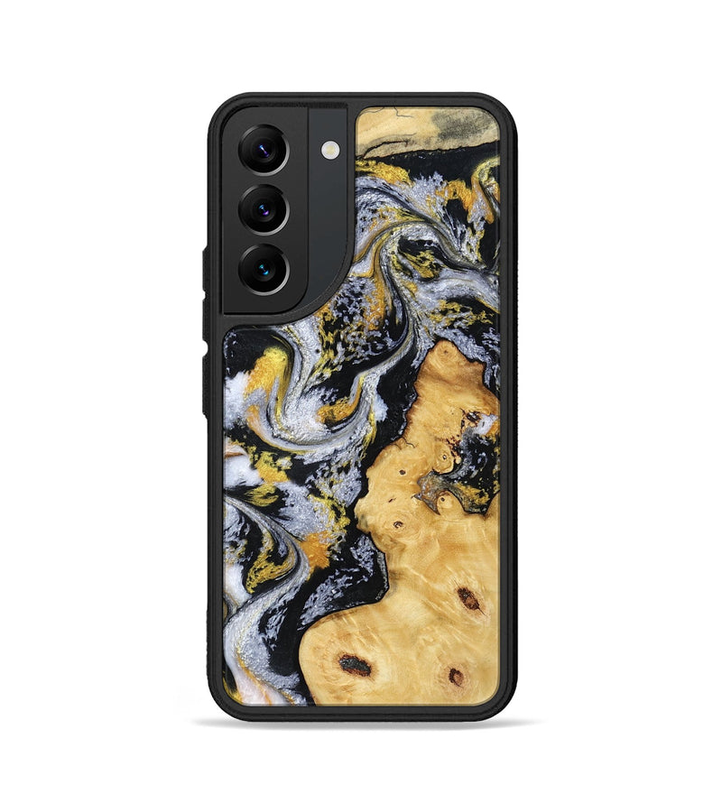 Galaxy S22 Wood Phone Case - Vincent (Black & White, 802001)