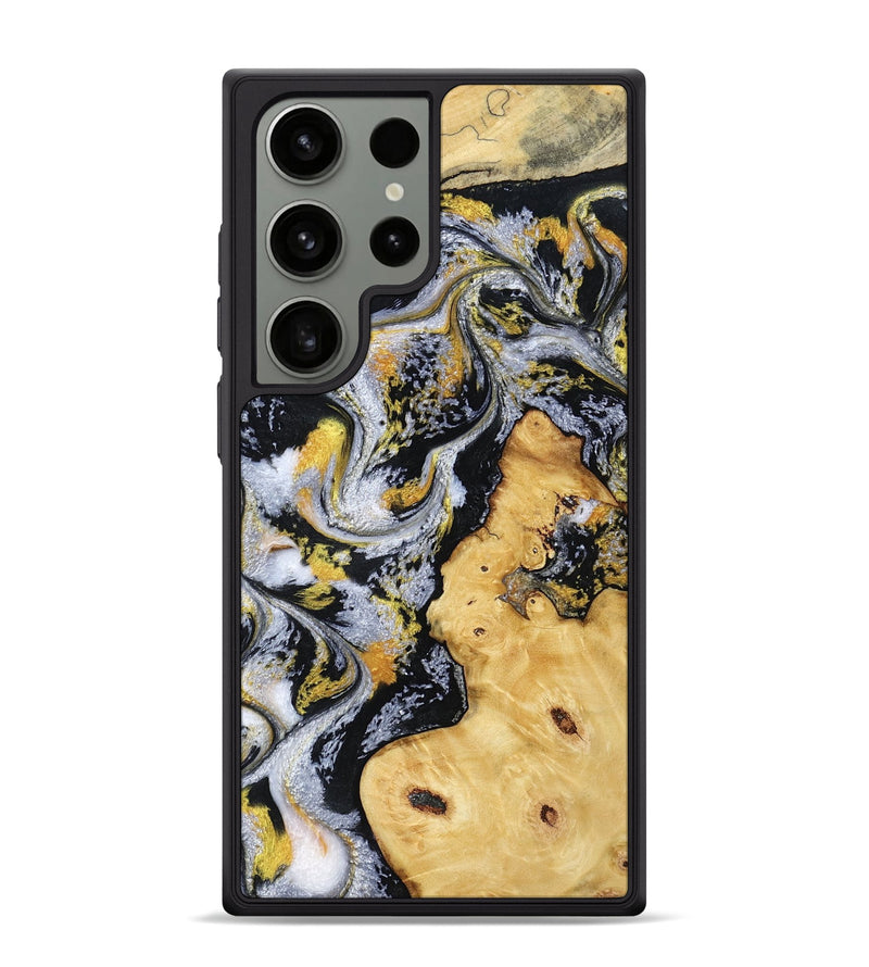 Galaxy S24 Ultra Wood Phone Case - Vincent (Black & White, 802001)