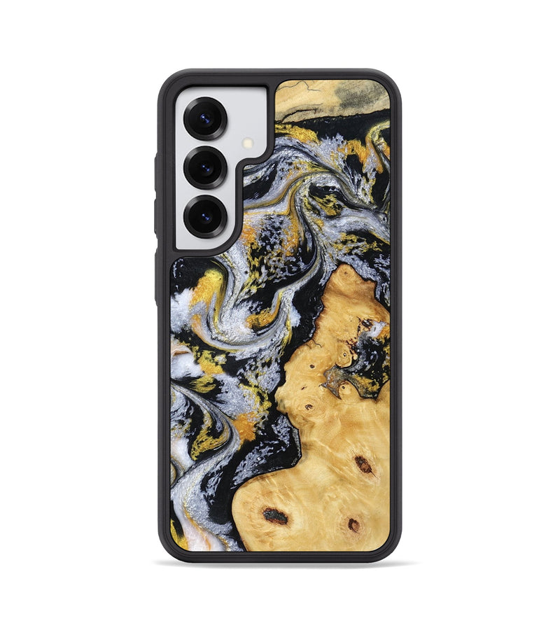 Galaxy S25 Wood Phone Case - Vincent (Black & White, 802001)