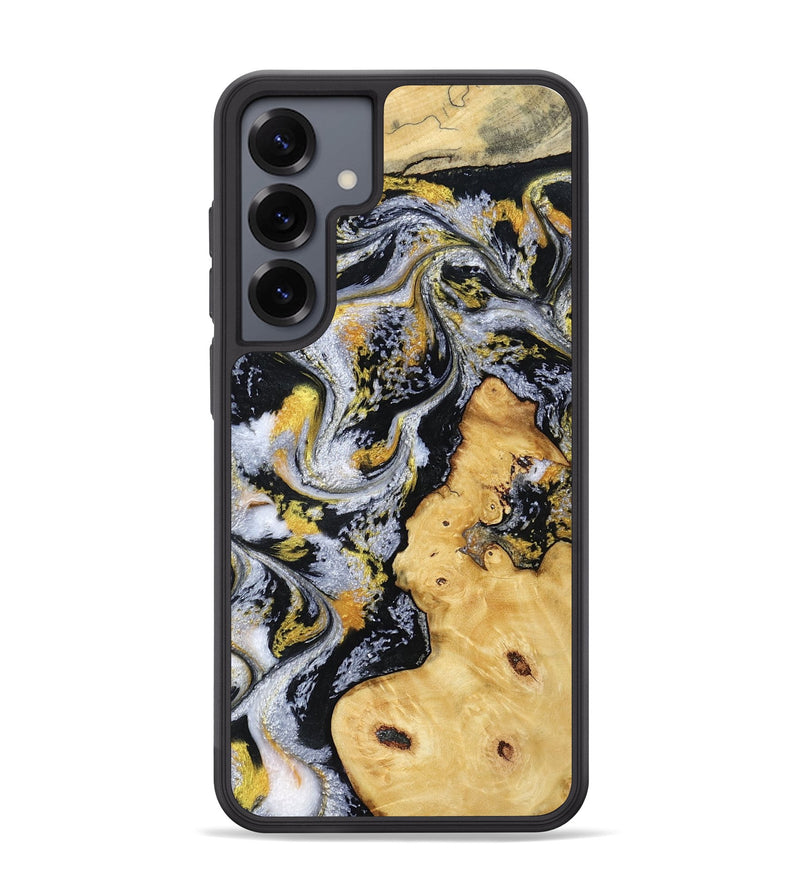 Galaxy S25 Plus Wood Phone Case - Vincent (Black & White, 802001)