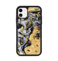 iPhone 11 Wood Phone Case - Vincent (Black & White, 802001)