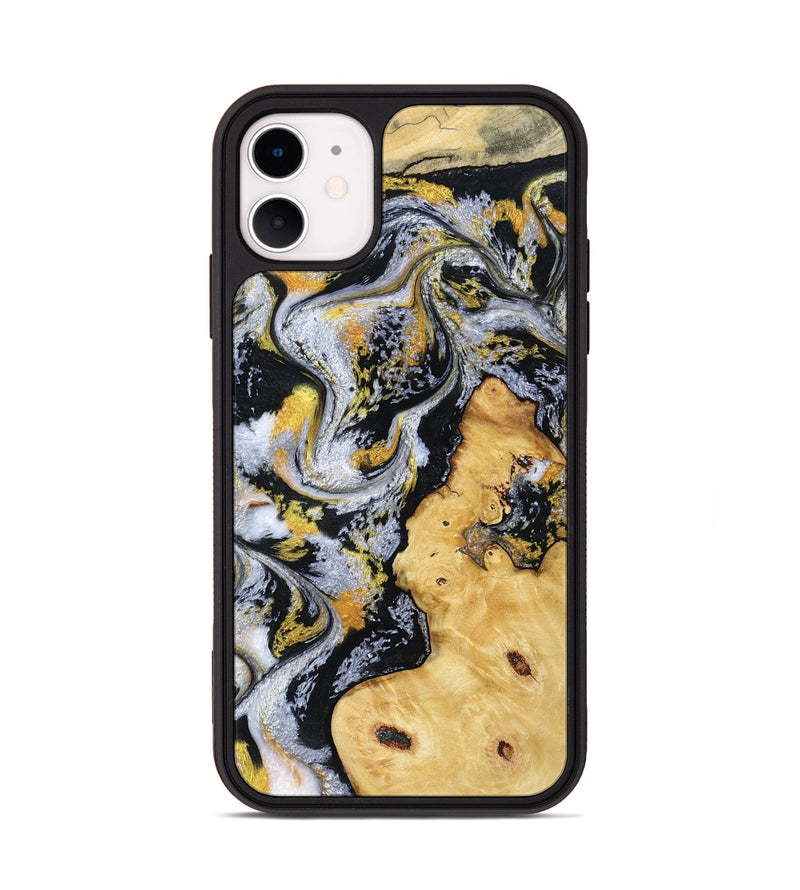 iPhone 11 Wood Phone Case - Vincent (Black & White, 802001)