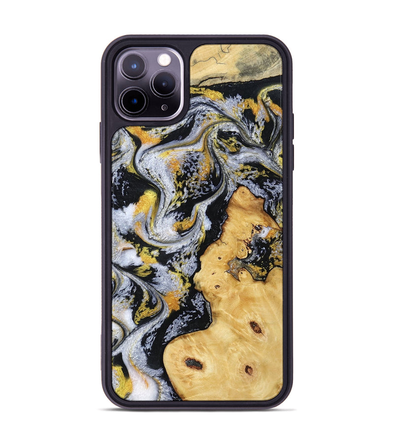 iPhone 11 Pro Max Wood Phone Case - Vincent (Black & White, 802001)
