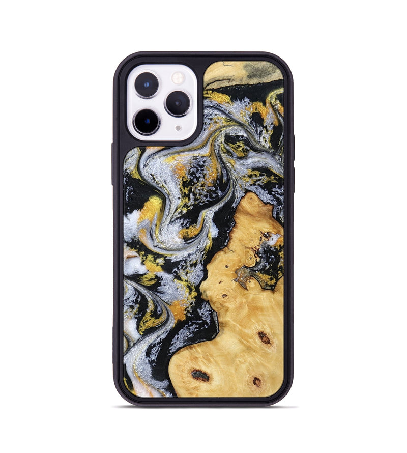 iPhone 11 Pro Wood Phone Case - Vincent (Black & White, 802001)