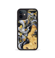 iPhone 12 mini Wood Phone Case - Vincent (Black & White, 802001)