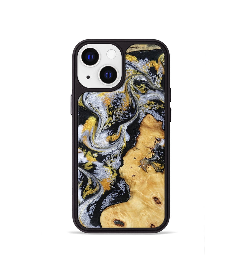 iPhone 13 mini Wood Phone Case - Vincent (Black & White, 802001)