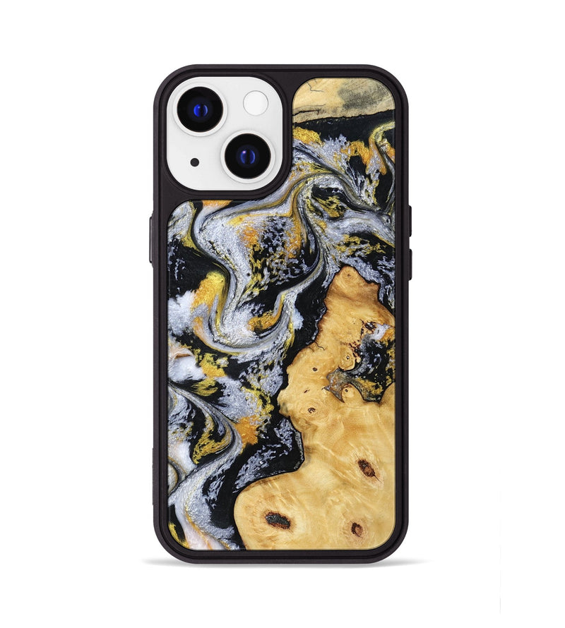 iPhone 13 Wood Phone Case - Vincent (Black & White, 802001)