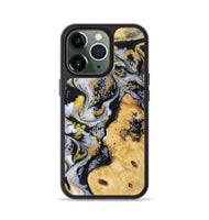 iPhone 13 Pro Wood Phone Case - Vincent (Black & White, 802001)