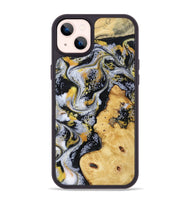 iPhone 14 Plus Wood Phone Case - Vincent (Black & White, 802001)