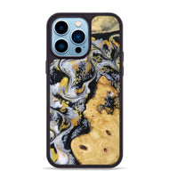 iPhone 14 Pro Max Wood Phone Case - Vincent (Black & White, 802001)