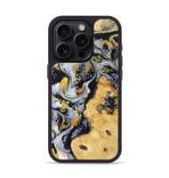 iPhone 15 Pro Wood Phone Case - Vincent (Black & White, 802001)