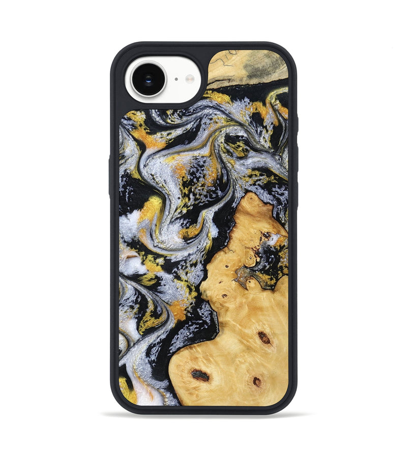 iPhone 16e Wood Phone Case - Vincent (Black & White, 802001)