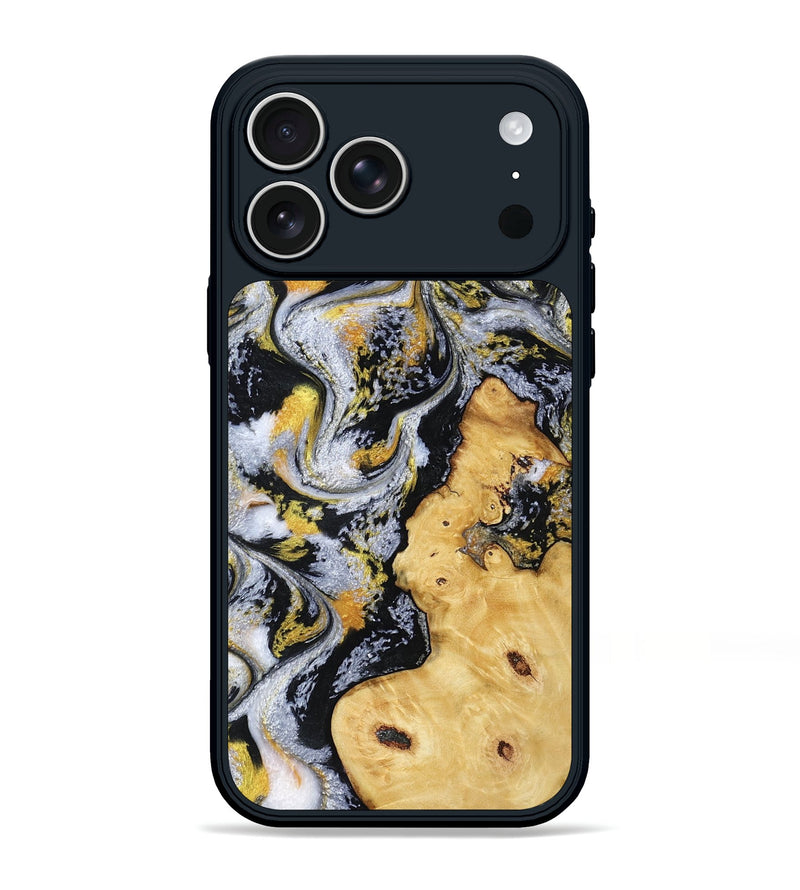 iPhone 17 Pro Max Wood Phone Case - Vincent (Black & White, 802001)